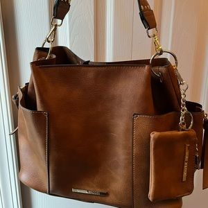 NWOT Steve Madden Brown/Tan Studded Strap Shoulder Bag/Purse